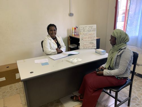 doctor and patient at doctor appointment