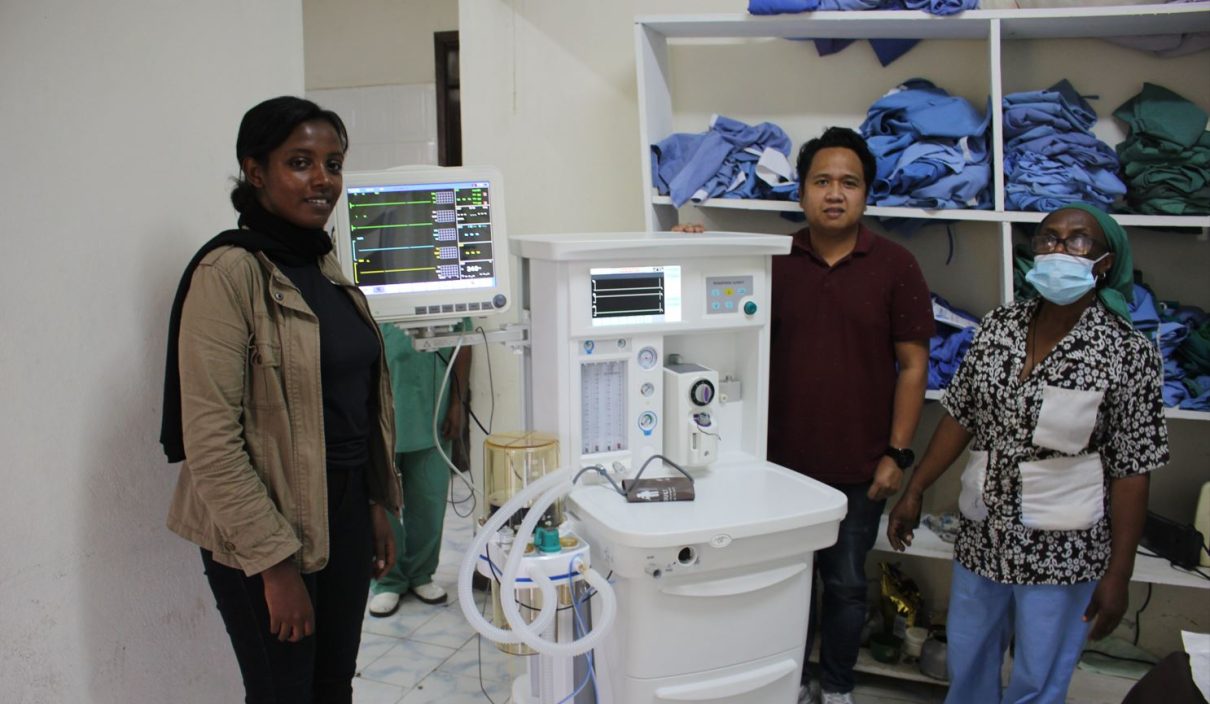 New anesthesia machine for Sher Hospital Sher Ethiopia
